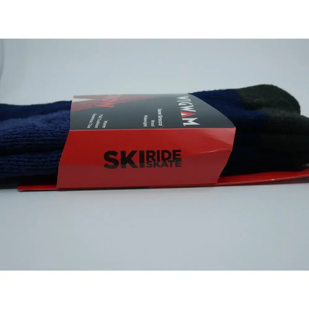 Wigwam Snow Sirocco Ski and Snowboard Socks Brand New Size Medium Navy